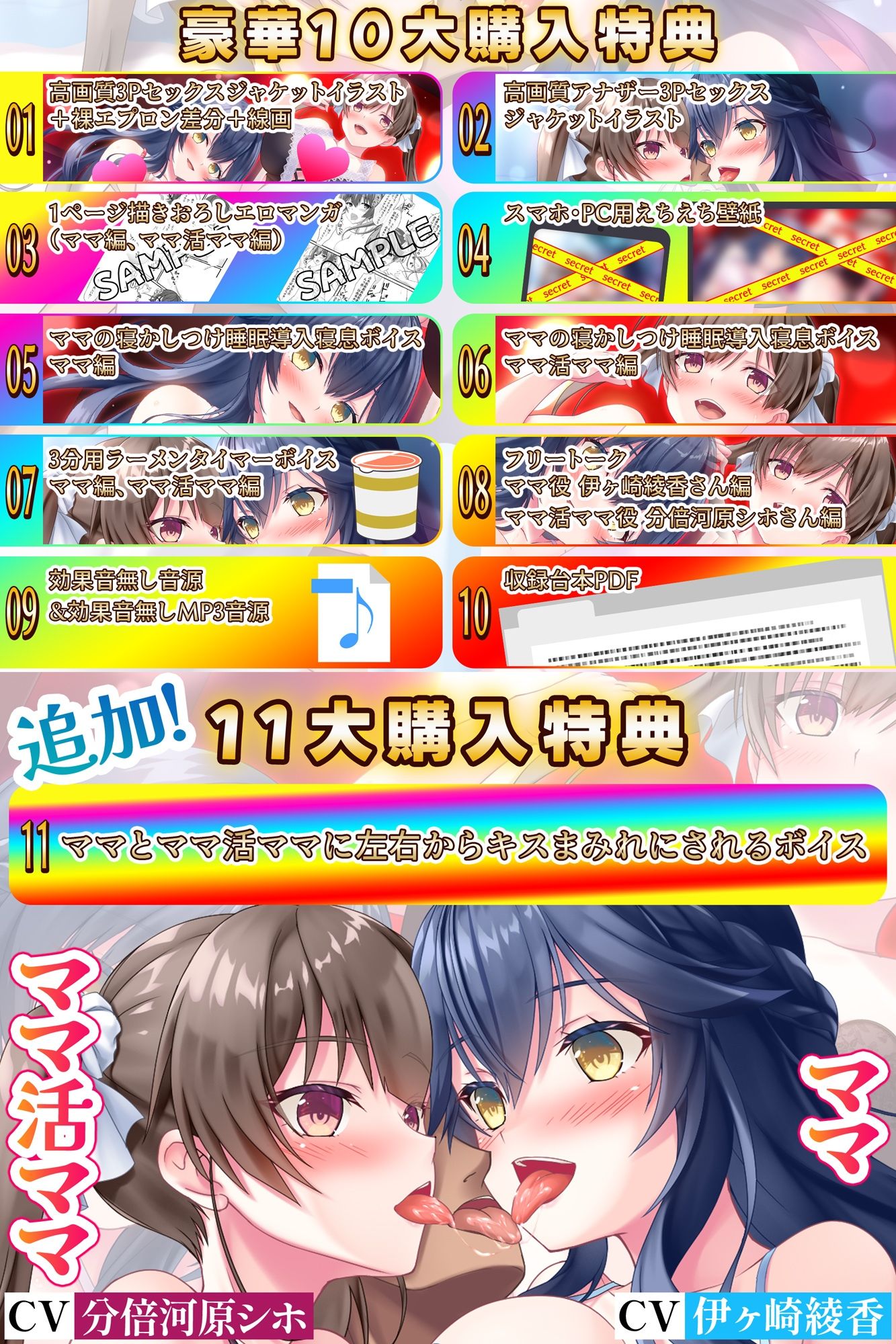【みんな幸せでいいじゃない！】ママとママ活ママに甘やかされてどっちも選べない極楽性活【毎日エチエチ】 【高音質ハイレゾ音源】 サンプル8ページ目