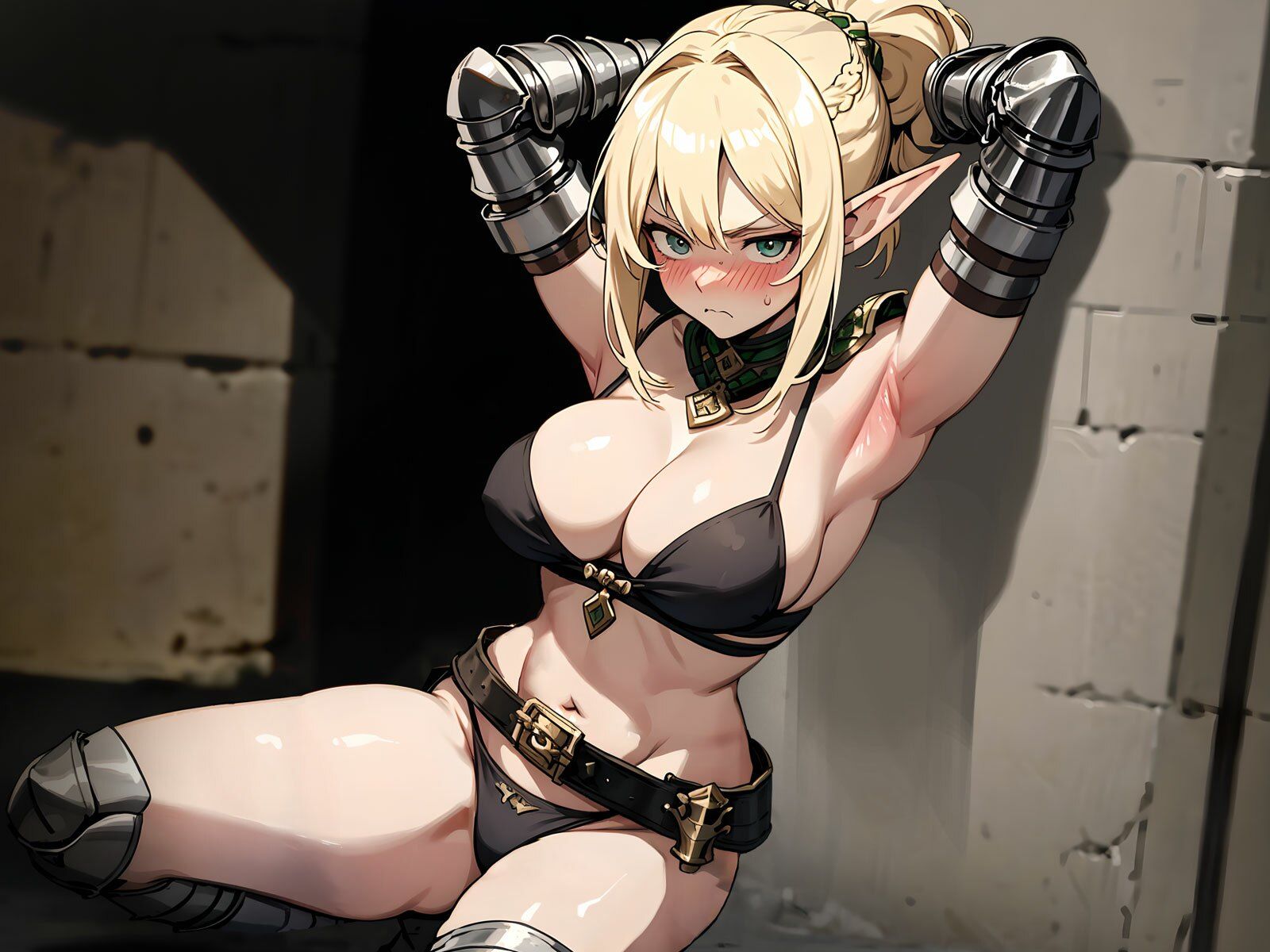 むっつりなくっころエルフ騎士が性拷問で本性むき出し…絶頂媚びおま◯こで中出しねだりの快楽堕ちえっち サンプル4ページ目