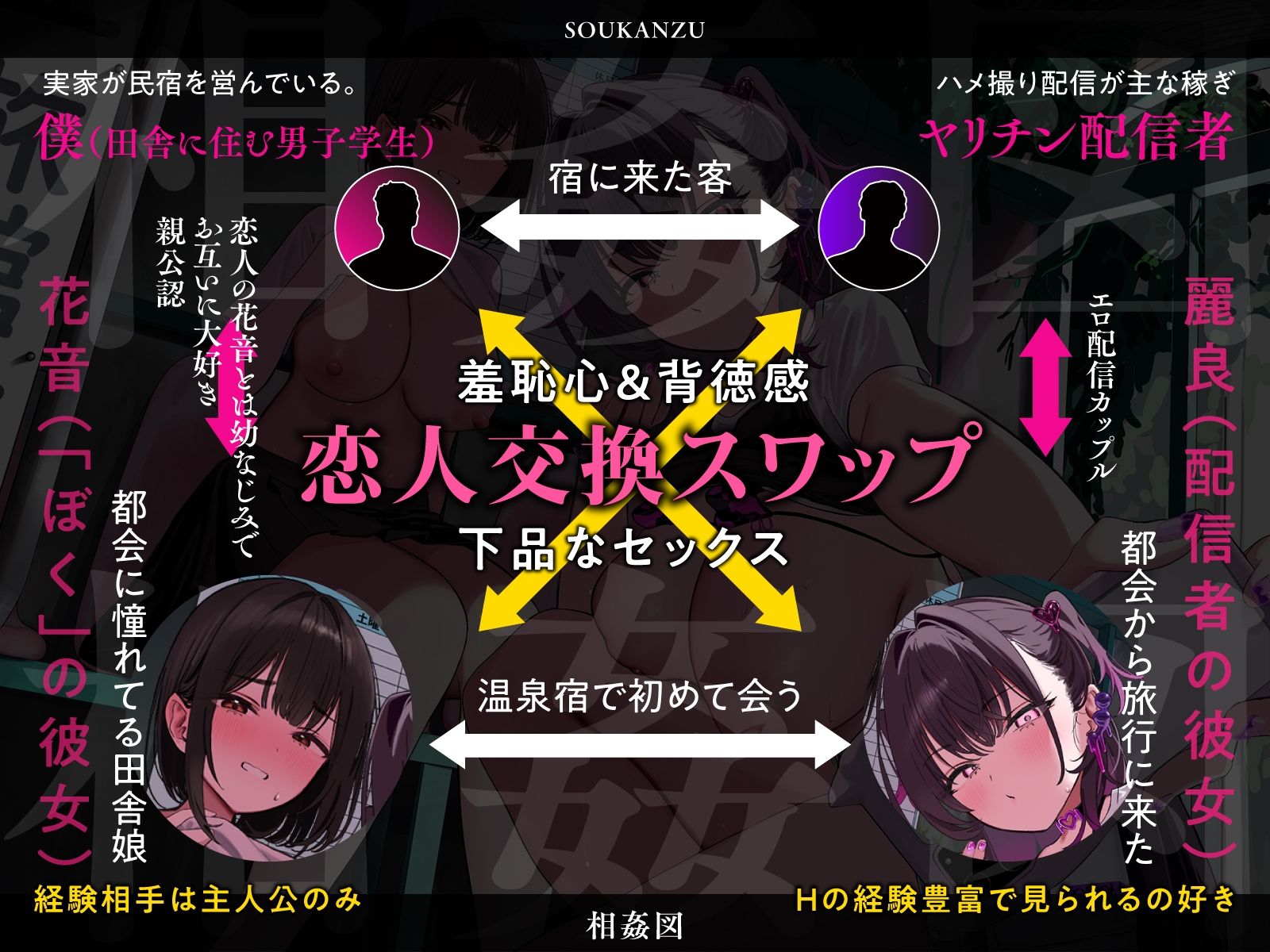 【ハメ撮りインタビュー付き】田舎の純粋な彼女と都会のスケベ配信者を交換して濃厚セックス！〜イキ狂う彼女を見ながら何度も生中出し【NTR×ヌルヌル洗体×4P】 サンプル3ページ目