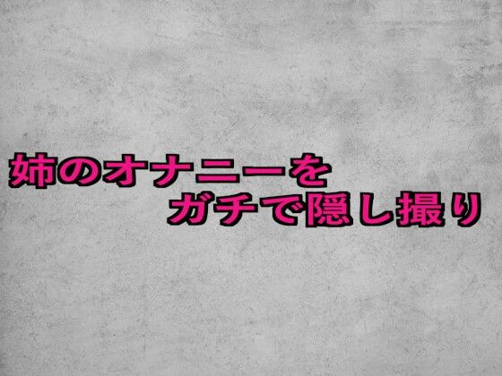 姉のオナニーをガチで隠し撮り