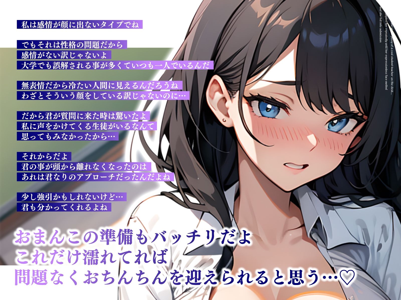 クールな教育実習生の処女ま◯こを机の上で貫いて…無表情が蕩けて媚び堕ちするまで連続中◯しえっち サンプル3ページ目