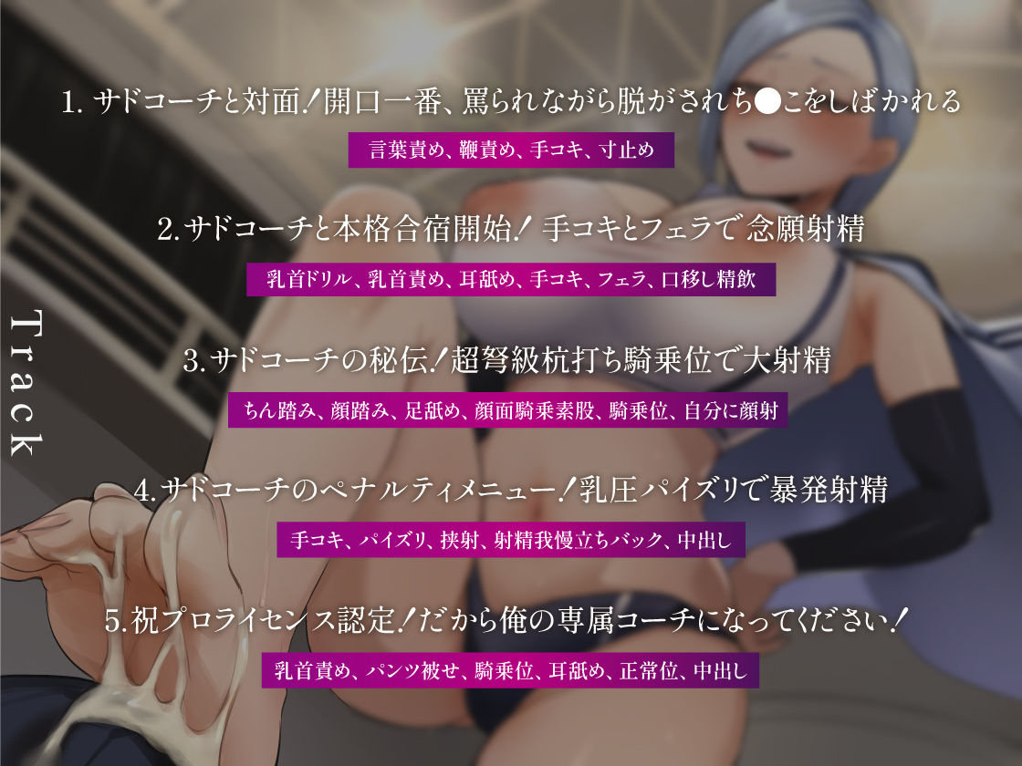 マゾ男強化選手合宿！サドコーチにしばかれシゴかれ罵倒射精管理！ サンプル3ページ目