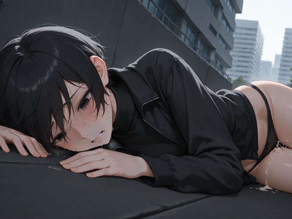 王子様系ボーイッシュ女子を脅して大学の校舎の影でフェラと中出しした話【中出し/フェラ/生放送】 サンプル5ページ目