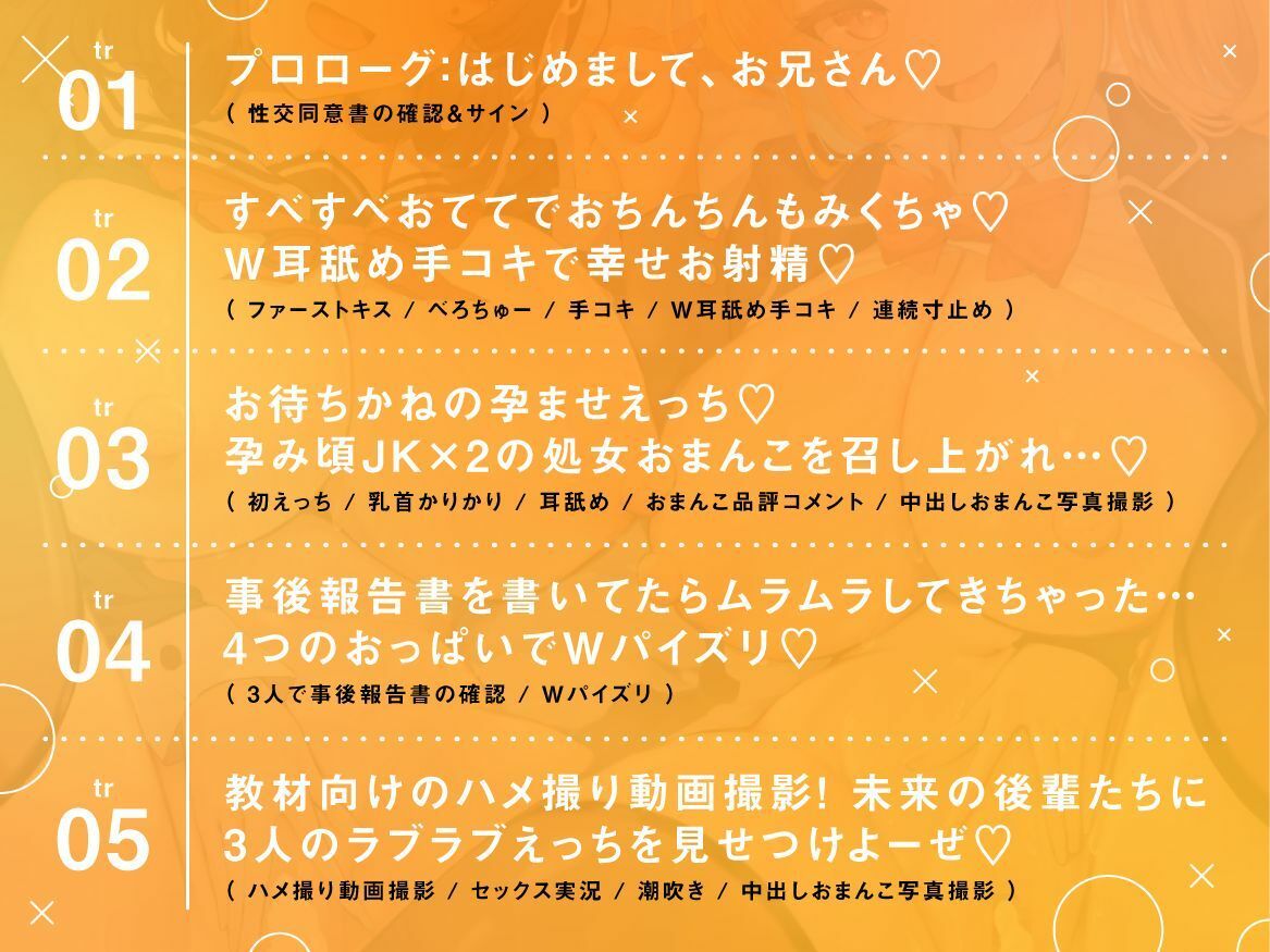 【らぶらぶ幸せ3P】少子化おまんこまっちんぐ！ ギャルJKみなみと清楚JKなつみのおちんぽ媚び媚びアオハル孕ませっくす サンプル4ページ目