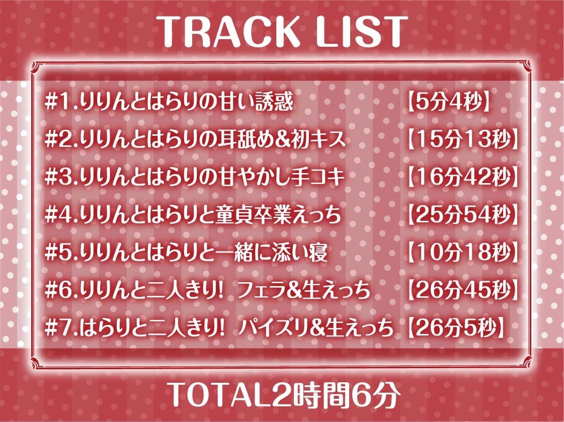 【密着耳舐め】どすけべダブルJKりりんとはらり〜甘々JK二人に両耳元で囁かれながら中出し甘やかし交尾〜 サンプル6ページ目