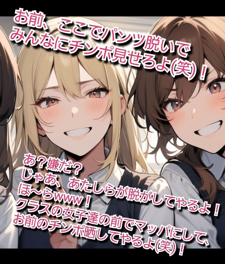 いじめっ娘クラブのSPHボイス 私立空想学園 ヤンキー女子の短小包茎ちんぽいじめ【第1話】 放課後に大勢の女子の前でパンツを脱がされて… サンプル2ページ目