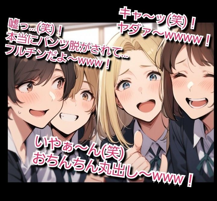 いじめっ娘クラブのSPHボイス 私立空想学園 ヤンキー女子の短小包茎ちんぽいじめ【第1話】 放課後に大勢の女子の前でパンツを脱がされて… サンプル7ページ目