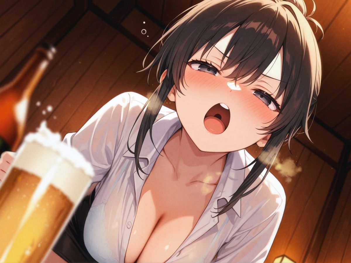 【M向け】泥●女上司が説教しながら耳元でゲップしてくるんだが【バイノーラル】 サンプル2ページ目