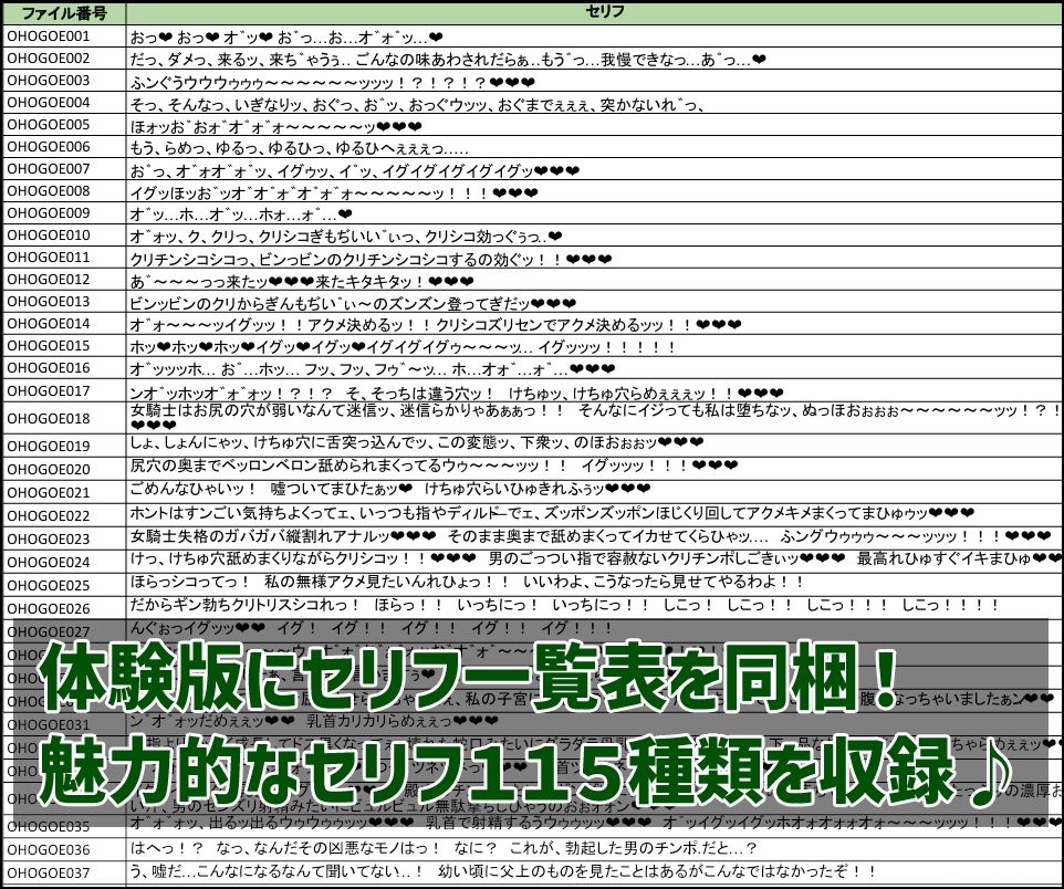 クロワちゃん追加ボイス素材集Vol.001【R-18】 サンプル1ページ目