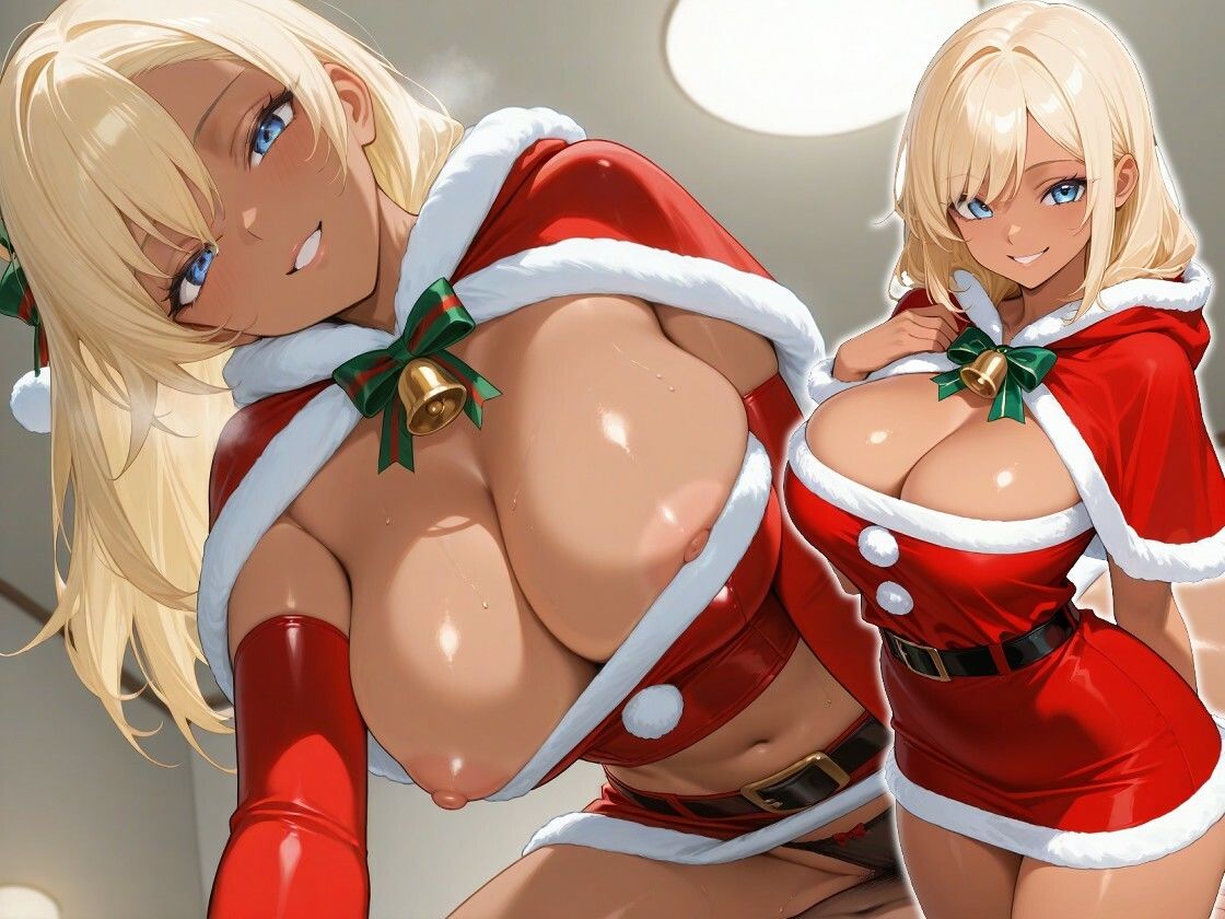 褐色ギャルサンタはいい子のオタク君とホワイトクリスマスがしたい【中出し/絶倫痴女/変態】 サンプル3ページ目