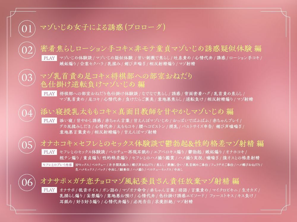 あざとくてわるぅ〜い腹黒ムチムチ爆乳JK×2の意地悪マゾいじめエピソード密着囁き誘惑＆マゾ射精疑似体験♪【甘吐息責め/相反射精煽り/逆転負け/格差煽り/色仕掛け】 サンプル3ページ目