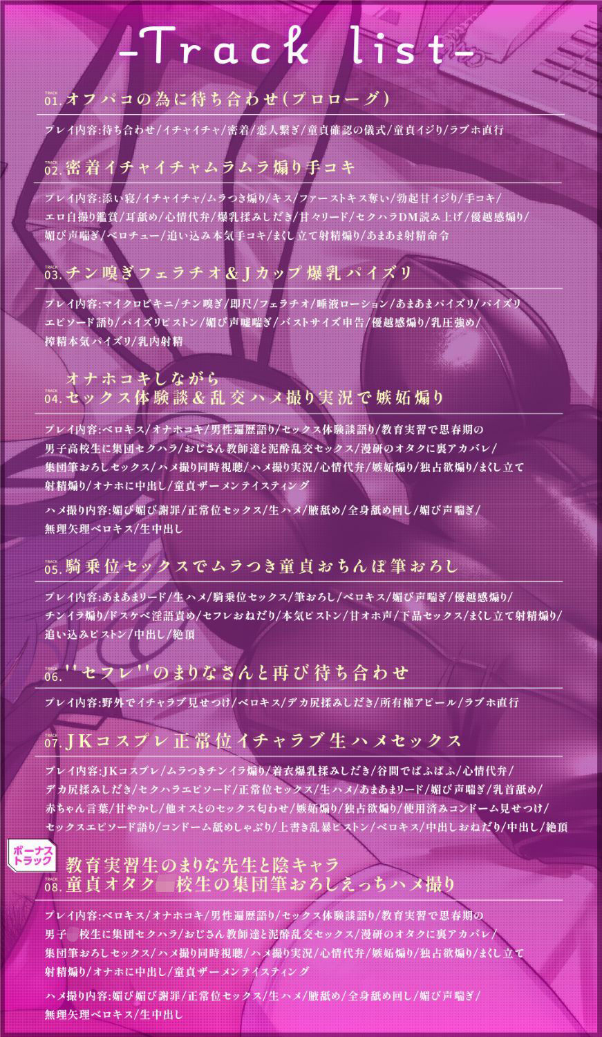 ドスケベ清楚系ビッチなムチムチJカップ爆乳現役JD裏アカ女子と童貞喰いヤリモク筆おろしオフパコあざとぉい媚び媚びねっとりエロ声誘惑＆甘サド淫語責め性欲煽り サンプル4ページ目