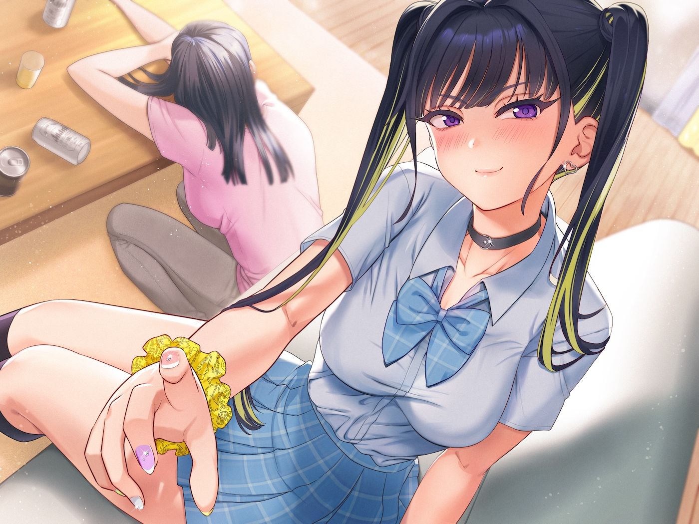 彼女が寝てるすぐ隣で彼女のJK妹に手コキ誘惑されて背徳浮気えっち【逆NTR】 サンプル4ページ目