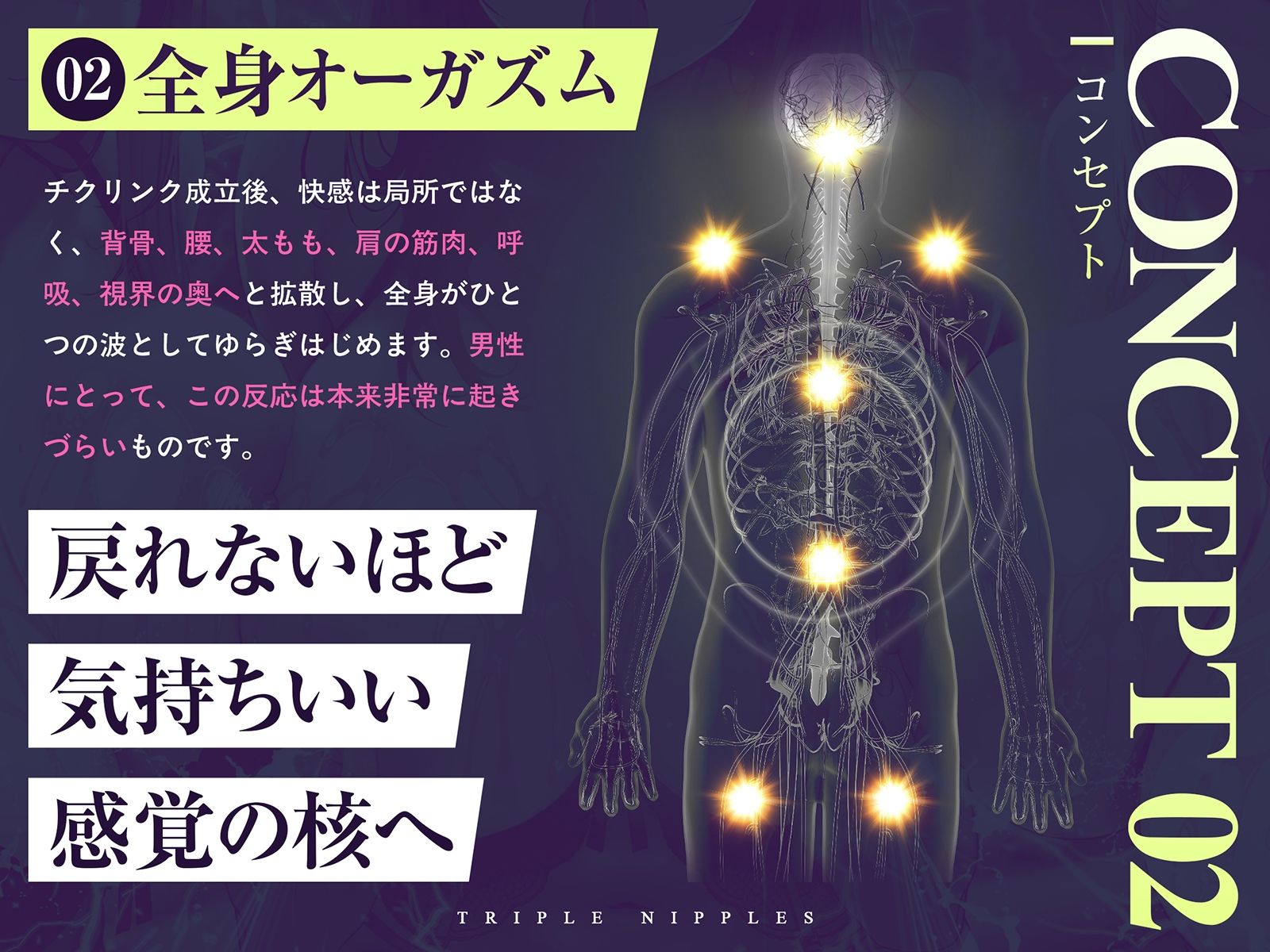 【チクリンク】乳首トリプル〜変性意識と音響誘導で乳首がくすぐったいだけのあなたも「全身オーガズム」へと導くかんたん乳首開発〜 サンプル4ページ目