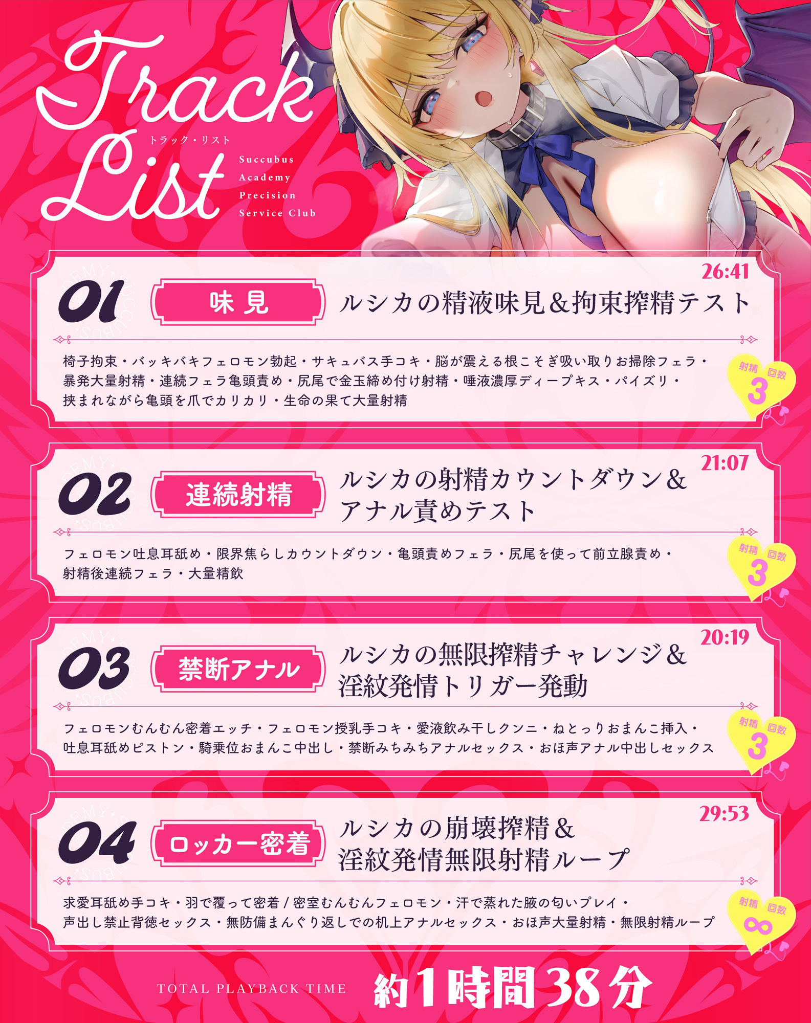 【無限絶頂】『王立サキュバス学院』栄養射精係〜プライド高きお嬢様サキュバス 快楽オホ堕ち編〜 下等な人間のアナタは、私たちサキュバスに一生精子を捧げるのです（はーと） サンプル4ページ目