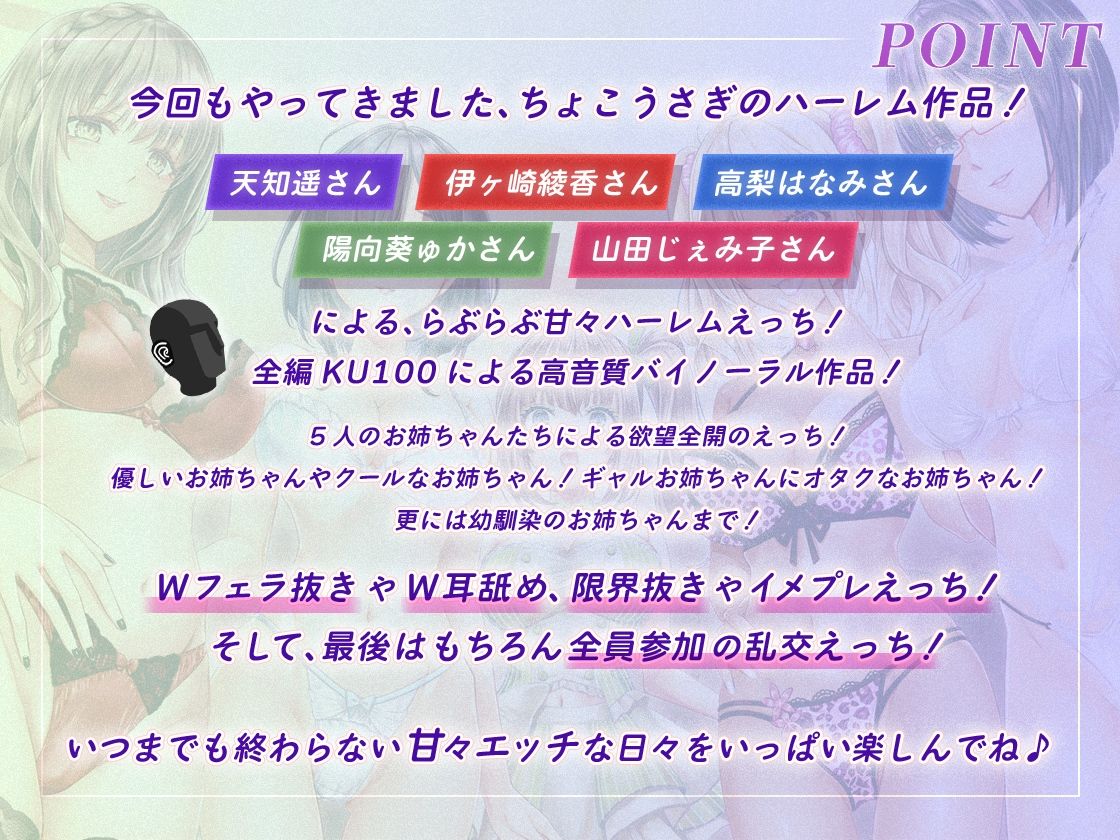 ［KU100］お姉ちゃんハーレム 〜ボクのことが大好きなお姉ちゃんたちとの、性癖全開あまあまえっちな日々〜 サンプル1ページ目