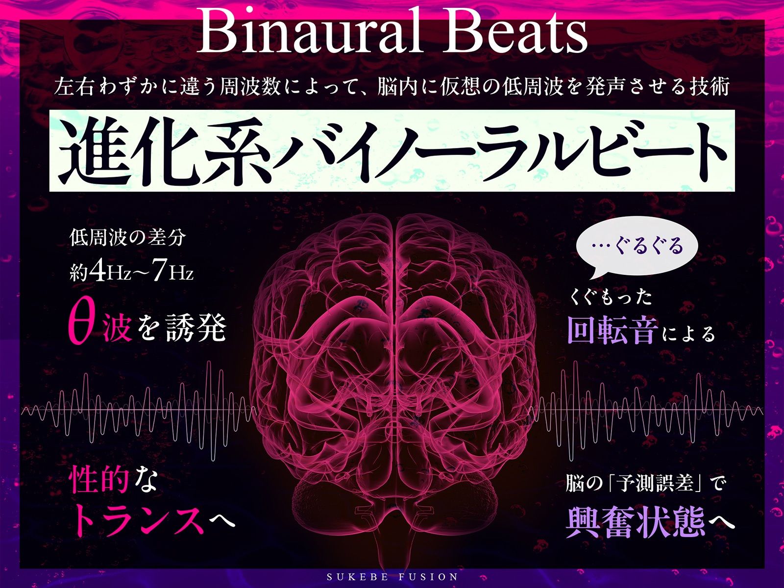 【進化系バイノーラルビート】快楽スケベフュージョン♯ドーパミン回路とおちんぽ神経が完全同期するガンギマリ絶頂。【サウンドドラッグ】 サンプル3ページ目