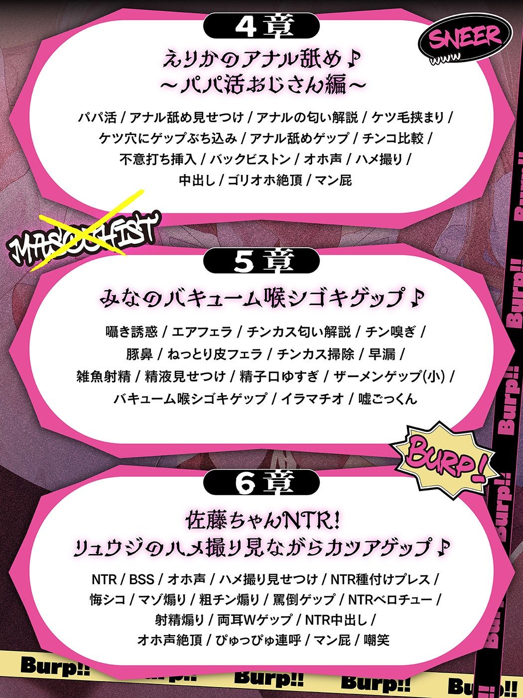 カツアゲェェエエップ！！カースト上位のビッチギャル達に搾られまくる、マゾの僕。【ゲップ特化・NTR・マゾ向け】 サンプル6ページ目