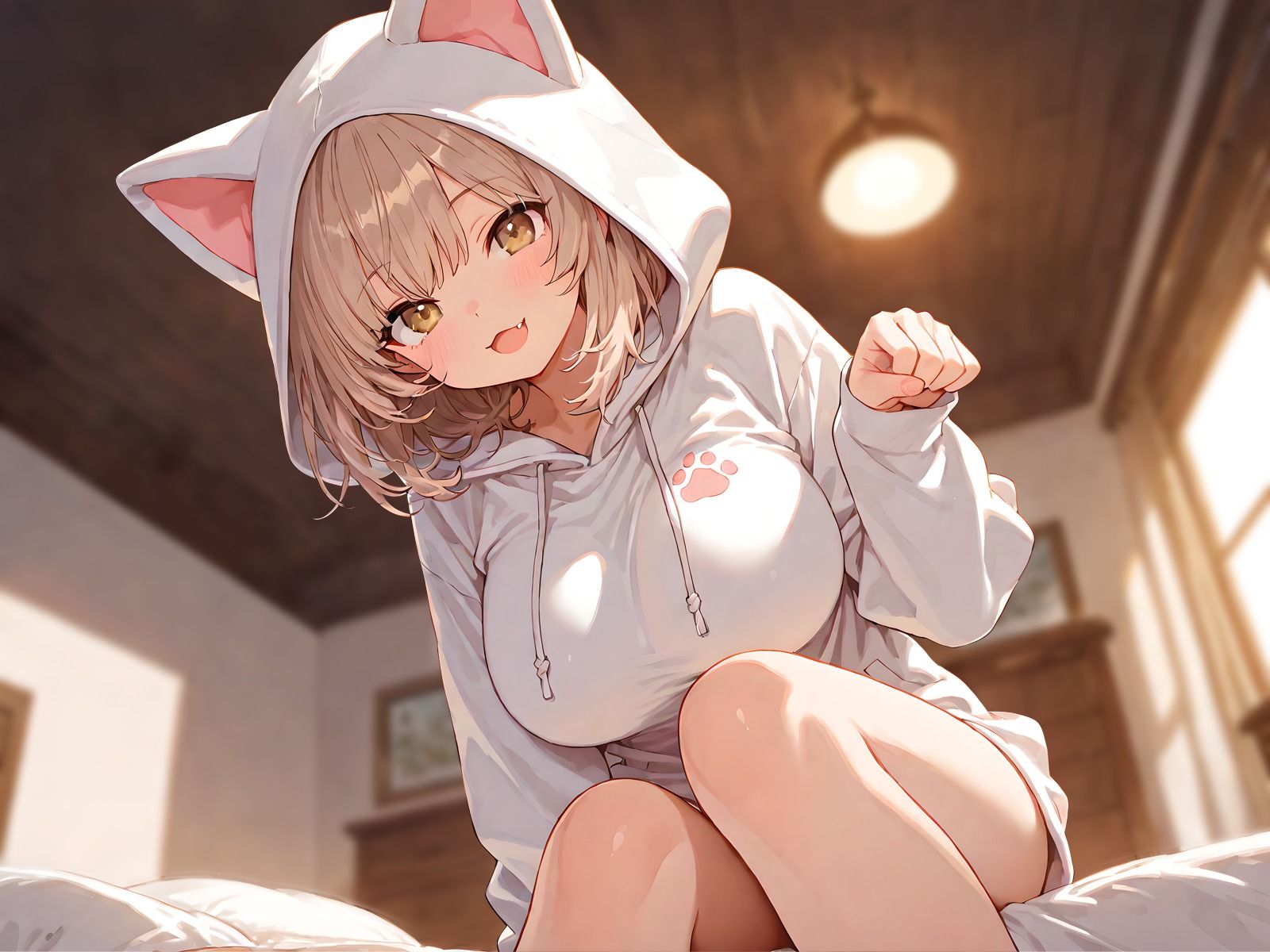 無邪気なネコ系幼なじみギャルのにゃんにゃん耳ぺろ手コキ〜ゴロゴロいちゃいちゃ甘えん坊えっち〜 サンプル4ページ目