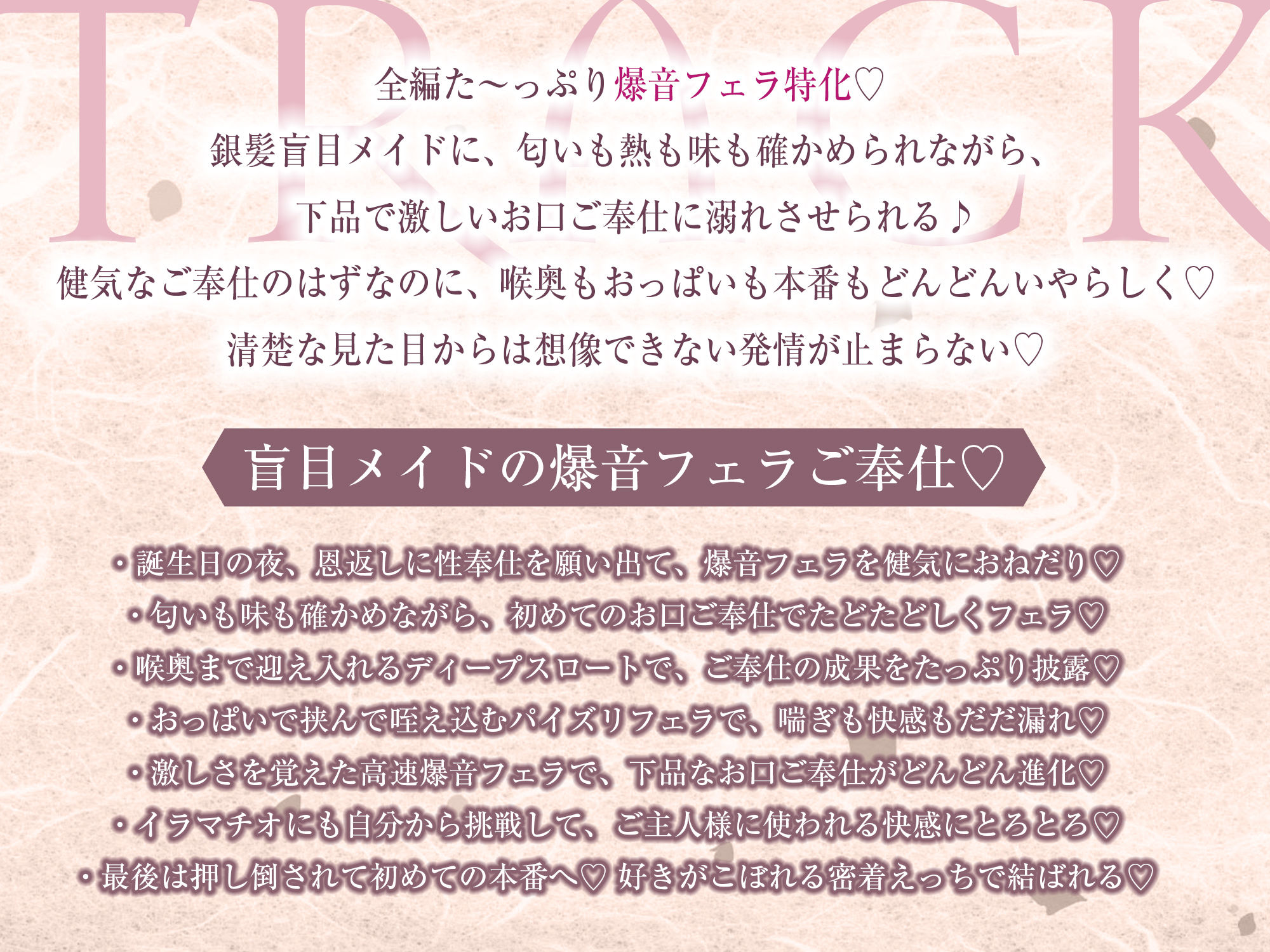 ★Live2D同梱★【フェラ特化】銀髪盲目メイドのお口ご奉仕  〜ご主人様のためにどんなに下品で激しいフェラでも頑張ります♪〜 サンプル6ページ目