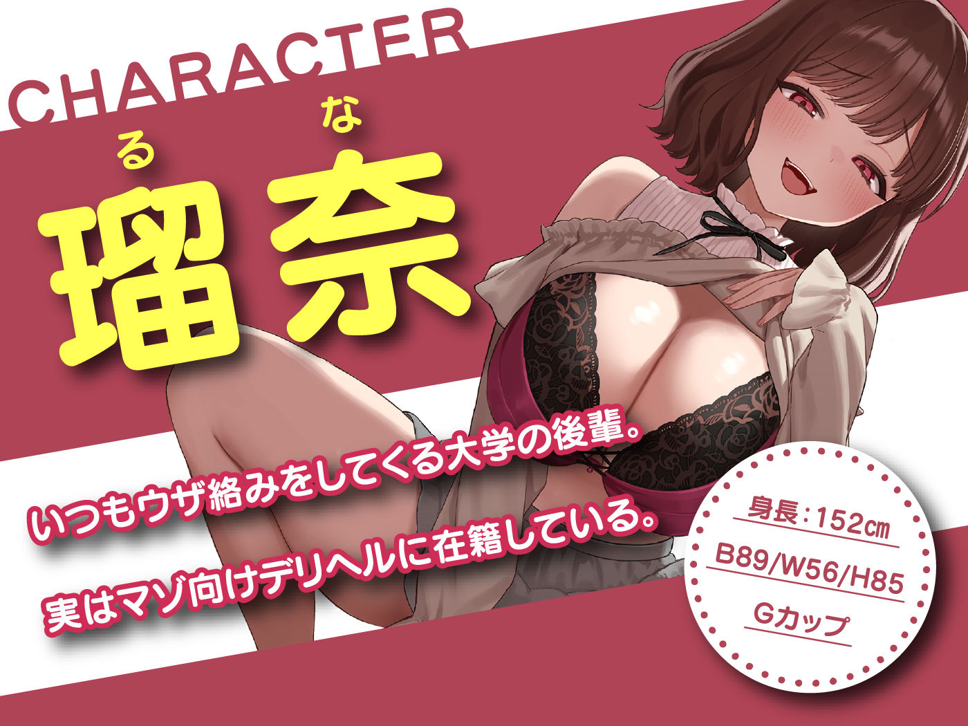 先輩、もしかしてマゾですか（はーと）  デリヘル嬢な後輩JDにたっぷり弄ばれる サンプル2ページ目