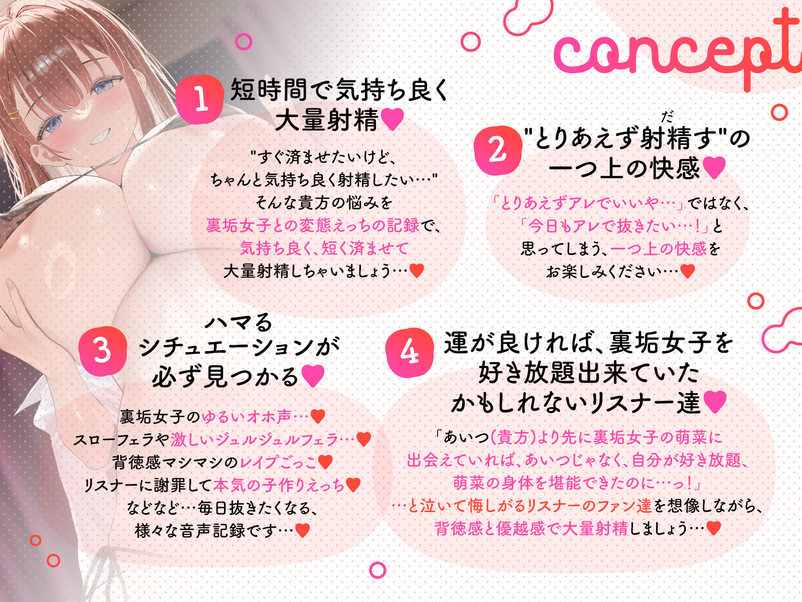 【すぐ済ませたいけど、ちゃんと気持ち良く射精したい貴方へ】〜裏垢変態女子の短時間濃厚えっち音声集2〜 サンプル1ページ目