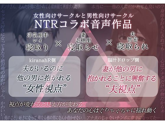 【男性向け×女性向けコラボ音声作品】NTRトライアングル‐夫公認の浮気セックスで夫婦は愛を確かめあう−「貴方を愛してるから他の人に抱かれます」 サンプル1ページ目