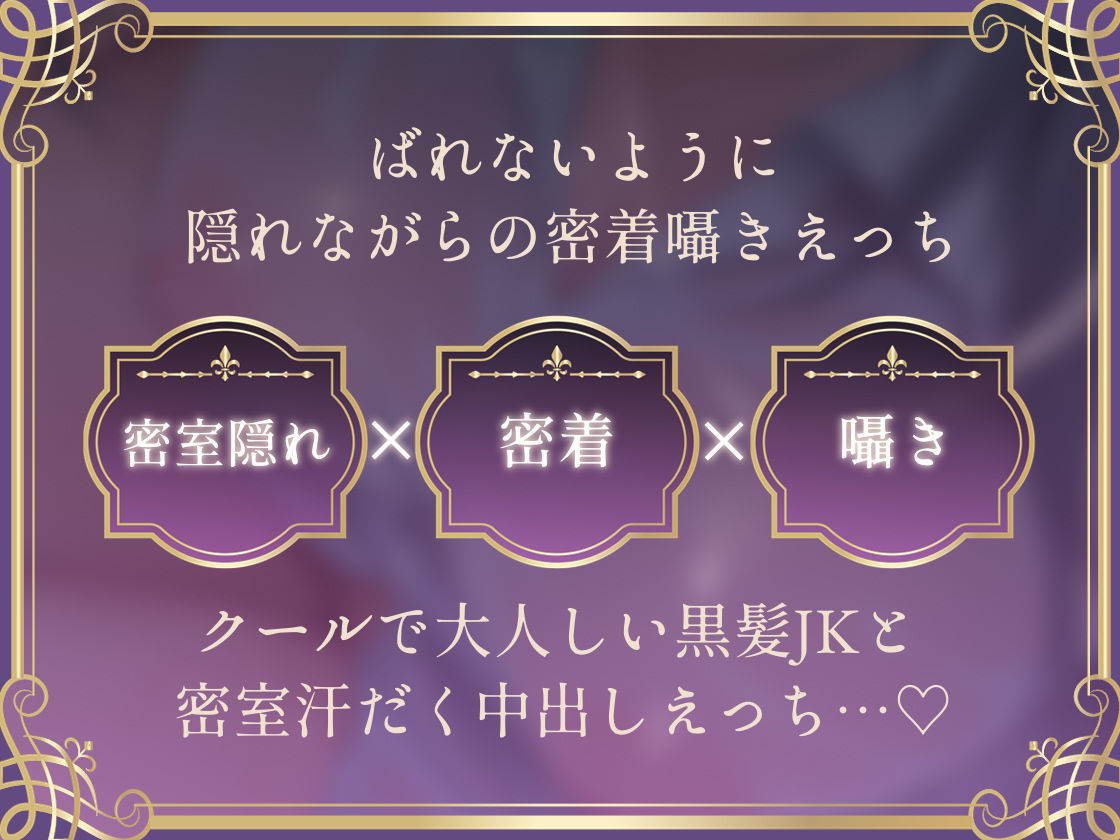 【密着囁き】バレるな。〜隠れながら黒髪クールJKと夏の汗だく密着耳元無言セックス〜 サンプル1ページ目