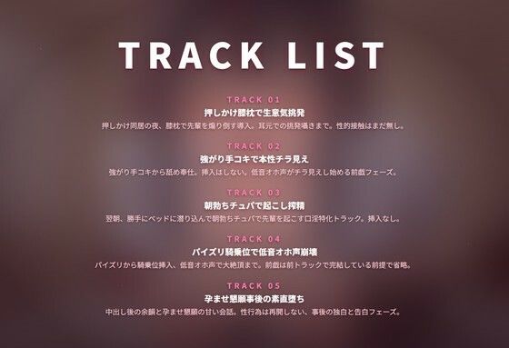 【低音オホ声×孕ませ懇願】生意気巨乳後輩JKの強がり堕ち押しかけ同棲ご奉仕 〜先輩チンポで本気オホ声漏らしちゃう（はーと）〜（全70分） サンプル2ページ目
