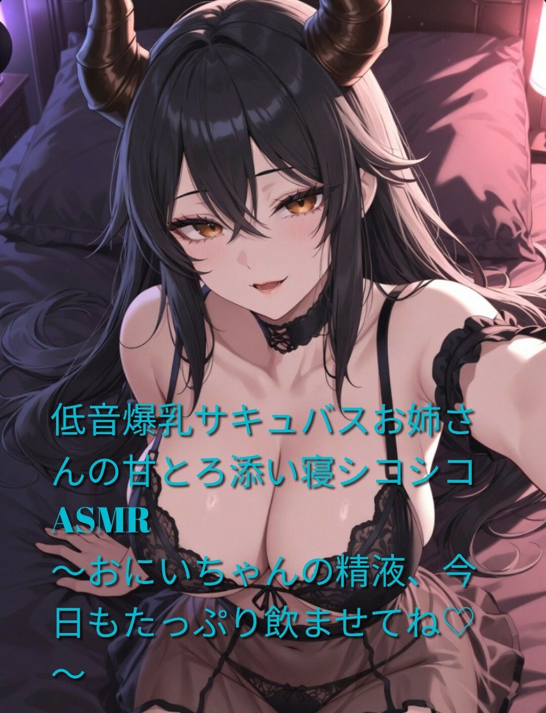 低音爆乳サキュバスお姉さんの甘とろ添い寝シコシコASMR 〜おにいちゃんの精液、今日もたっぷり飲ませてね（はーと）〜 サンプル1ページ目