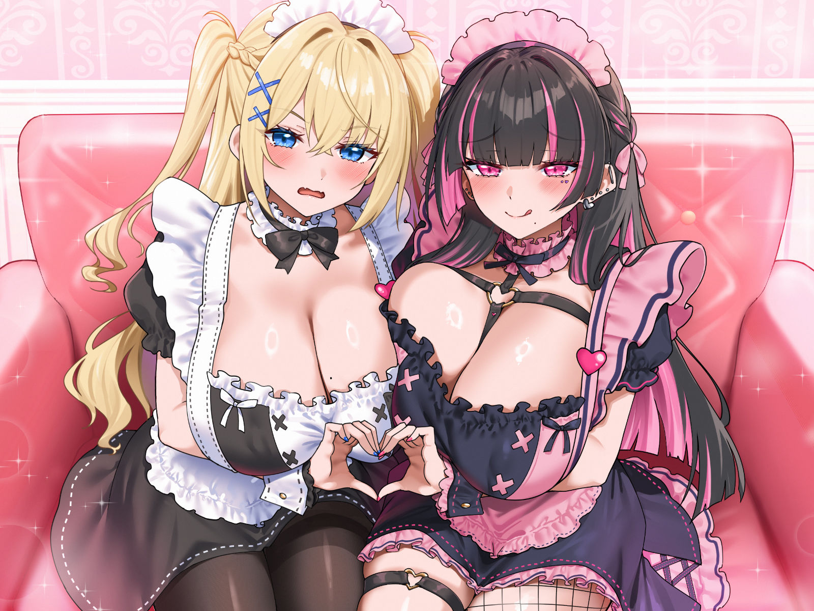 ガチ恋Wコンカフェ嬢と中出しおまんこ比べキャットファイト「めるのモノになりましょ？（はーと）」「推し変なんて絶対ダメ！」 サンプル4ページ目