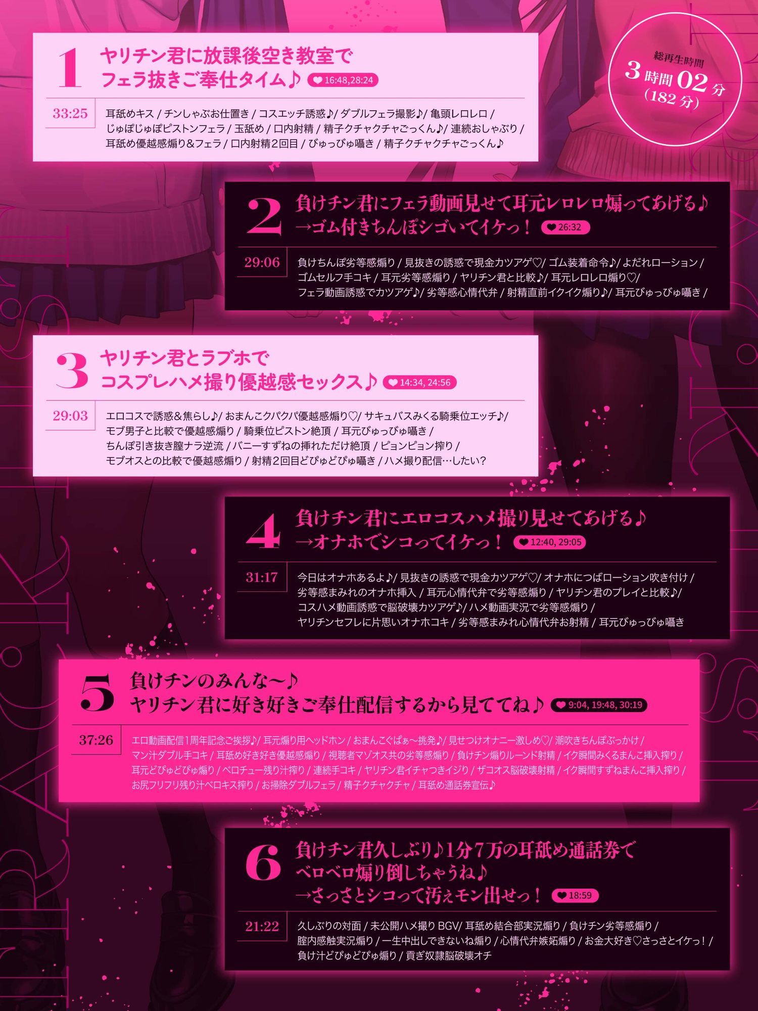 【3時間！超露悪的/脳破壊系ASMR】ヤリチン君と負けチン君。セックス格差を教えてあげる♪【優越感＆劣等感/心情代弁】 サンプル9ページ目