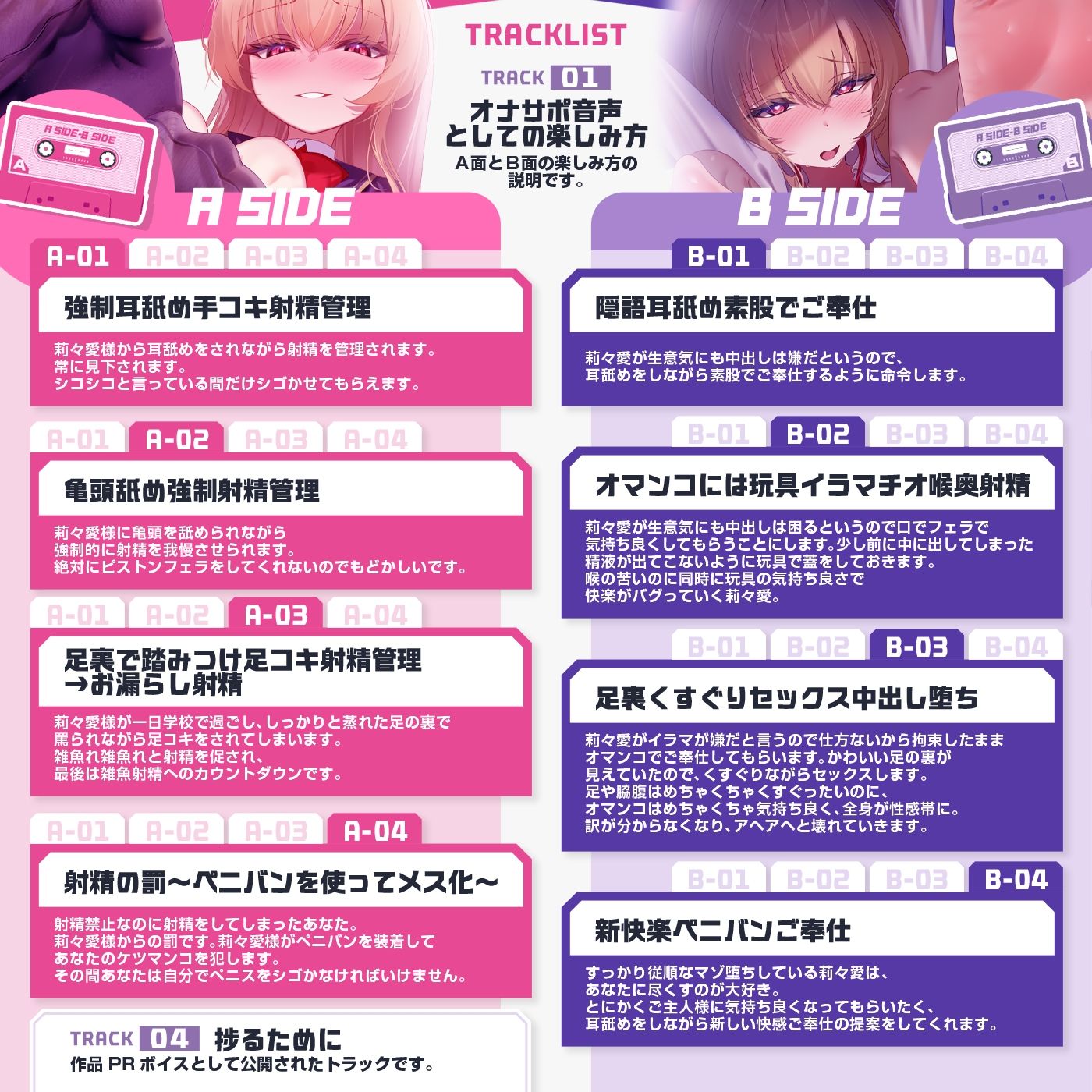 「A面とB面」〜どちらもエロエロにヌキながら女の子のA面とB面を楽しむ〜 サンプル4ページ目