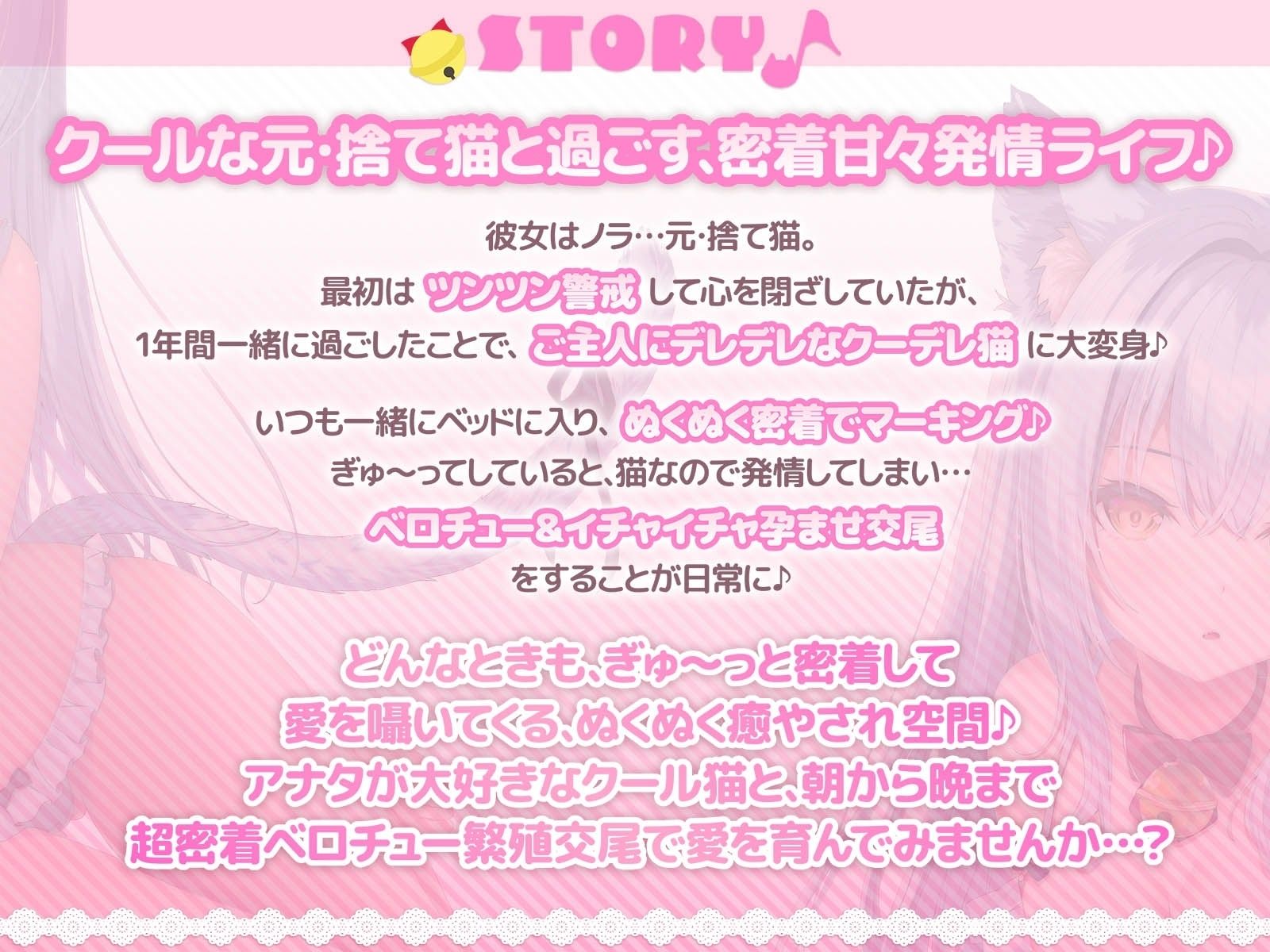 【密着添い寝ベロチュー特化】捨て猫ノラは’ぎゅ〜〜っ’したい♪〜くっつくのが大好きなクール猫との超密着お布団ぬくぬく繁殖交尾で愛を育む音声〜 サンプル3ページ目
