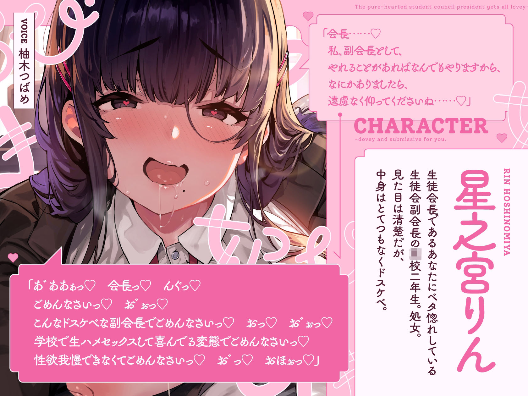 清楚でドスケベな生徒会副会長があまあま媚び媚びご奉仕してくれる話♪【KU100ハイレゾバイノーラル】 サンプル2ページ目