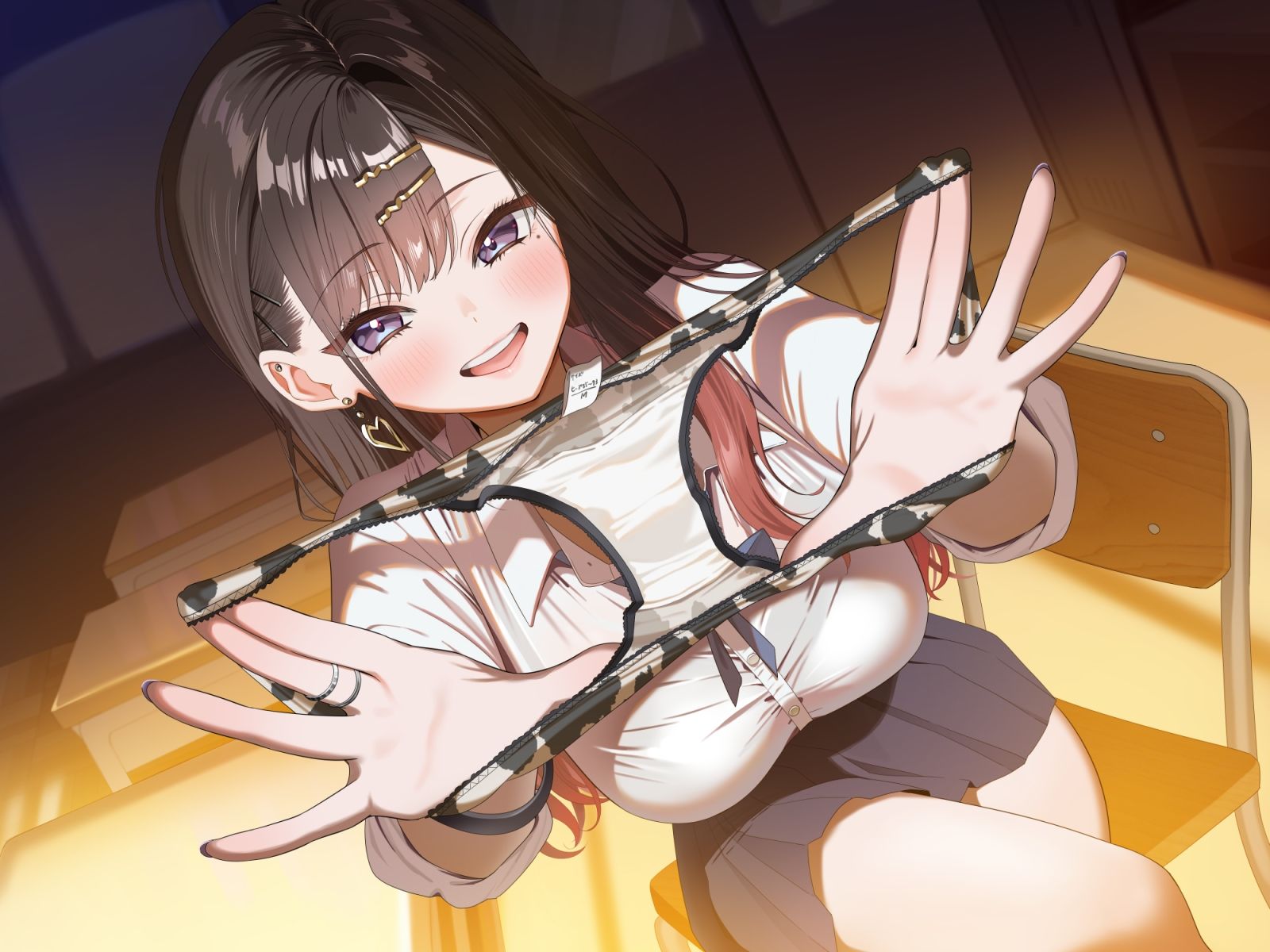 【ソフトマゾ向け】最近隣の席になった女子が性的にからかってくる【CV:ゆにこ】 サンプル2ページ目