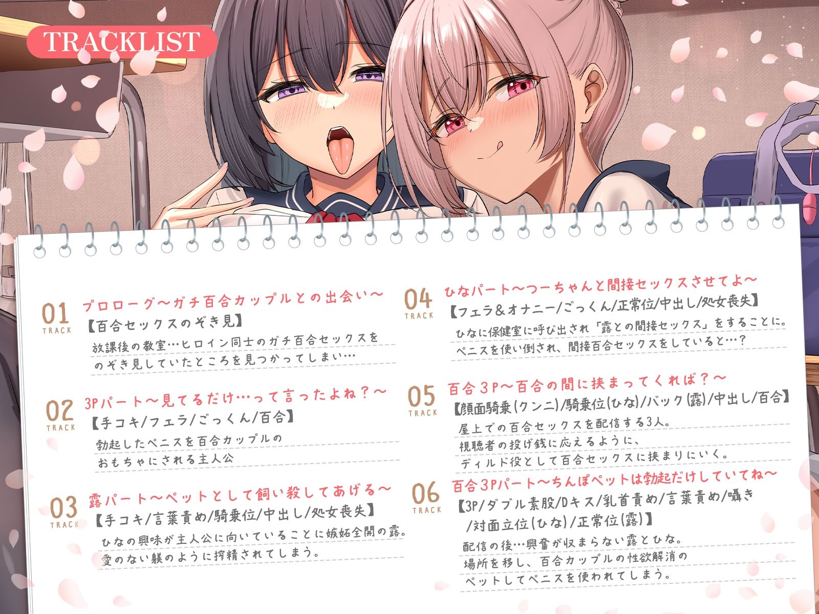 【女性優位フォーリー/イラストつき】僕は清楚JKとギャルJK百合カップルのレズ交尾用ディルドです【KU100】 サンプル5ページ目