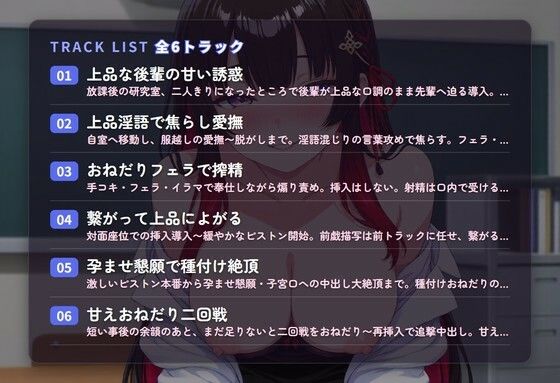【淫語囁き×孕ませ懇願】清楚系ドスケベ後輩の先輩専用おねだり種付け 〜上品なのに下品におまんこねだって中出し搾精（はーと）〜（全47分） サンプル2ページ目