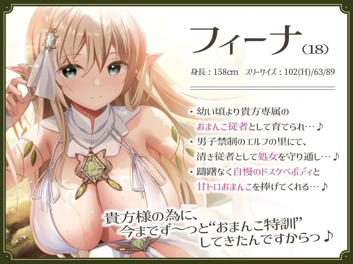 【あまあま性処理】異世界おまんこ従者。貴方の為に搾精あまトロおまんこしてくれる健気なエルフ。 サンプル2ページ目