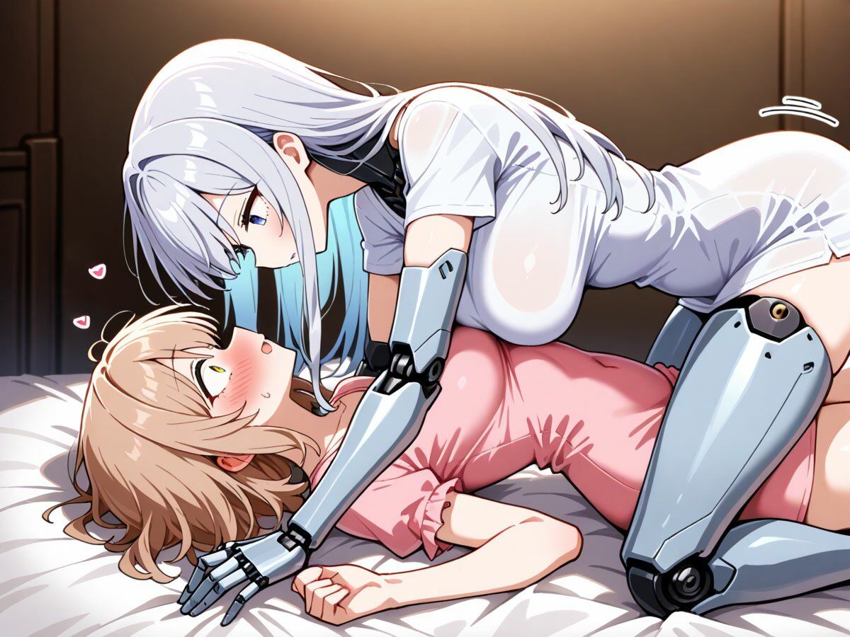 【百合】彼氏の家で見つけた美少女アンドロイドを起動してみたら、えちえちモードで襲われた‥ サンプル3ページ目