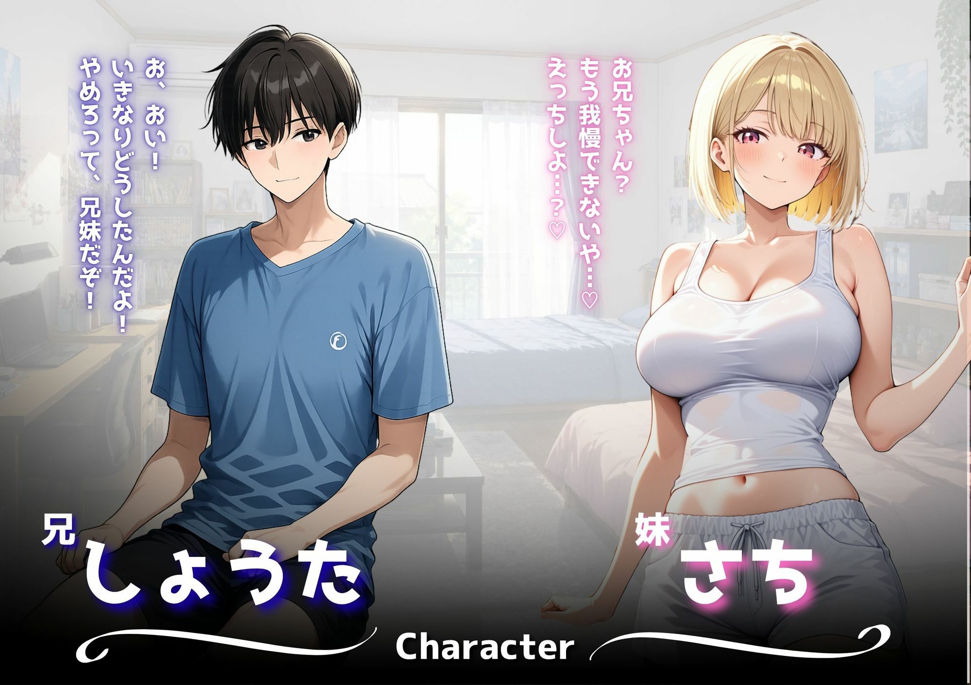 【ガチ近親相姦】金髪ブラコン妹お兄ちゃんを襲う（漫画57P付） サンプル1ページ目
