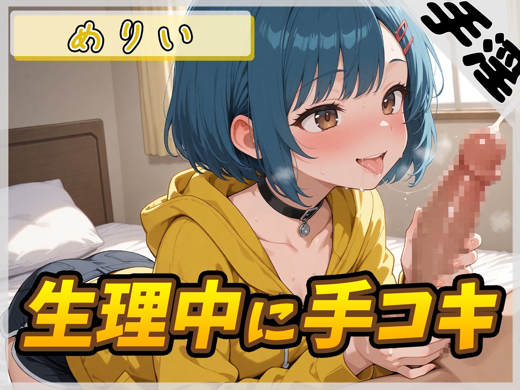 【オナサポ】小柄でEカップのフリー声優めりい「生理中の手コキ」【めりい】 サンプル1ページ目