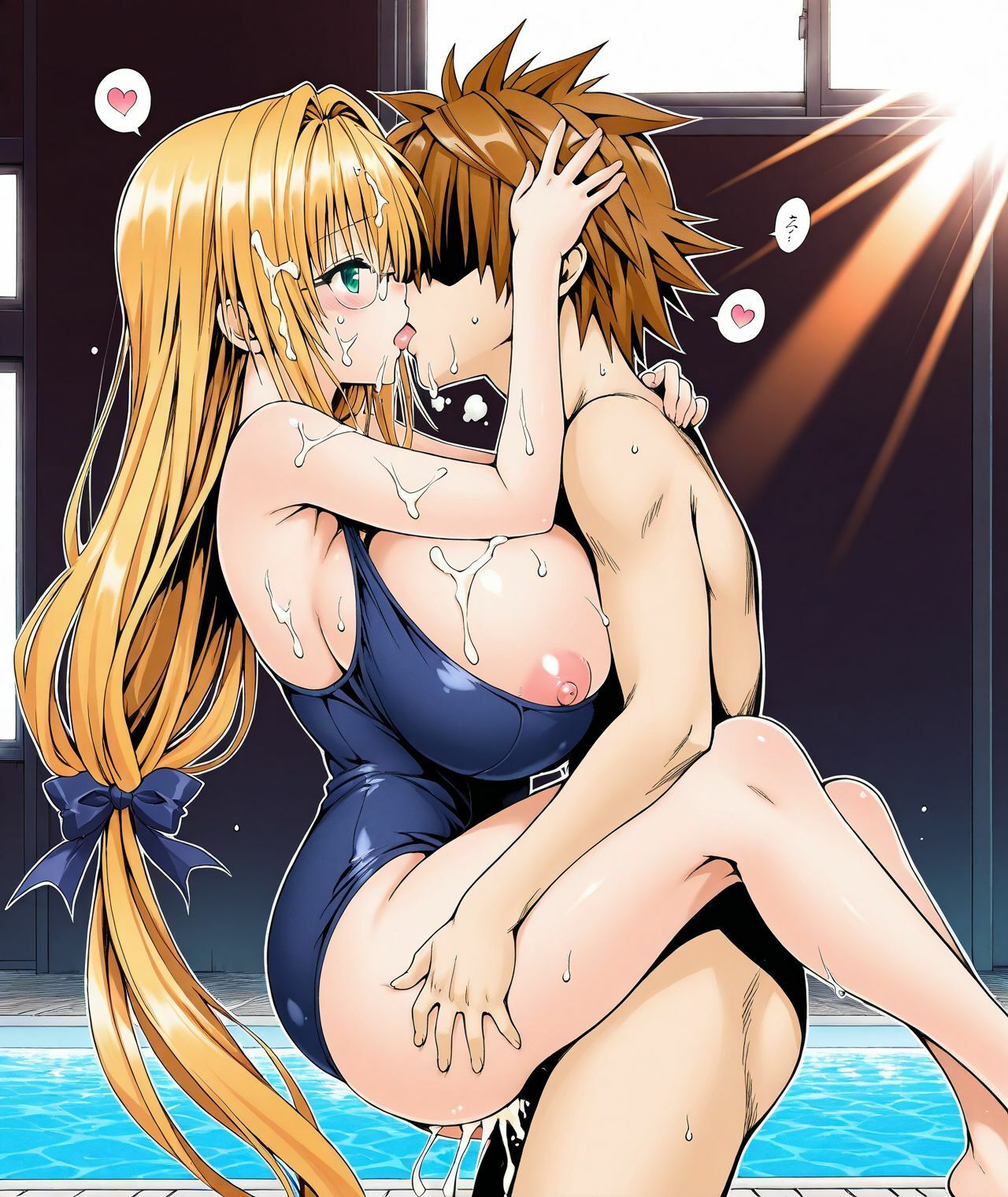 【アクシデンTo LOVE】【CG集TLT1対応】【スク水】金髪巨乳ドジっ子天然美人教師ティア先生と学校のプールでスク水ラブラブあまあまエッチ サンプル7ページ目