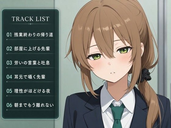 【吐息混じり×淫語囁き】研修係の先輩後輩、残業明けの部屋で離れられません サンプル2ページ目