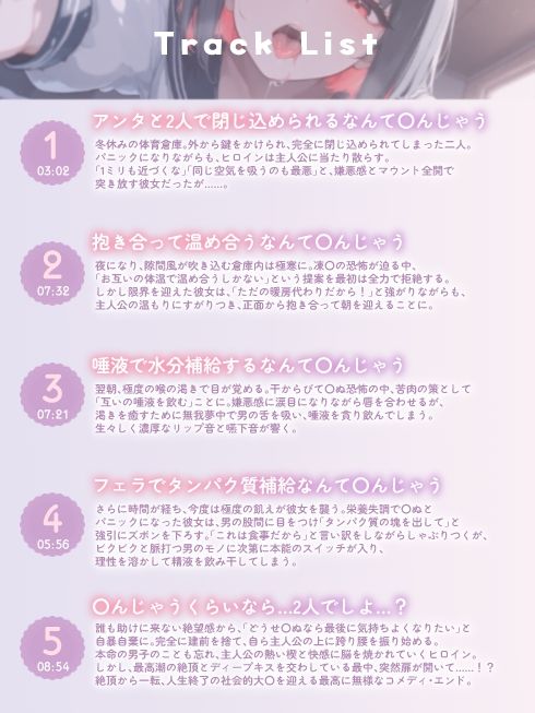 キスして唾液を飲まないと生きて出られない体育倉庫〜僕を嫌悪していた一軍女子J〇が甘々に堕ちるまで サンプル1ページ目