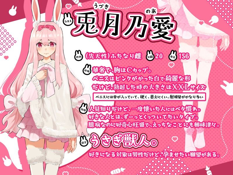 マッチングしたふたなりうさぎ獣人ちゃんの性欲爆発（はーと）極甘いちゃらぶ逆アナル孕ませ交尾 サンプル3ページ目