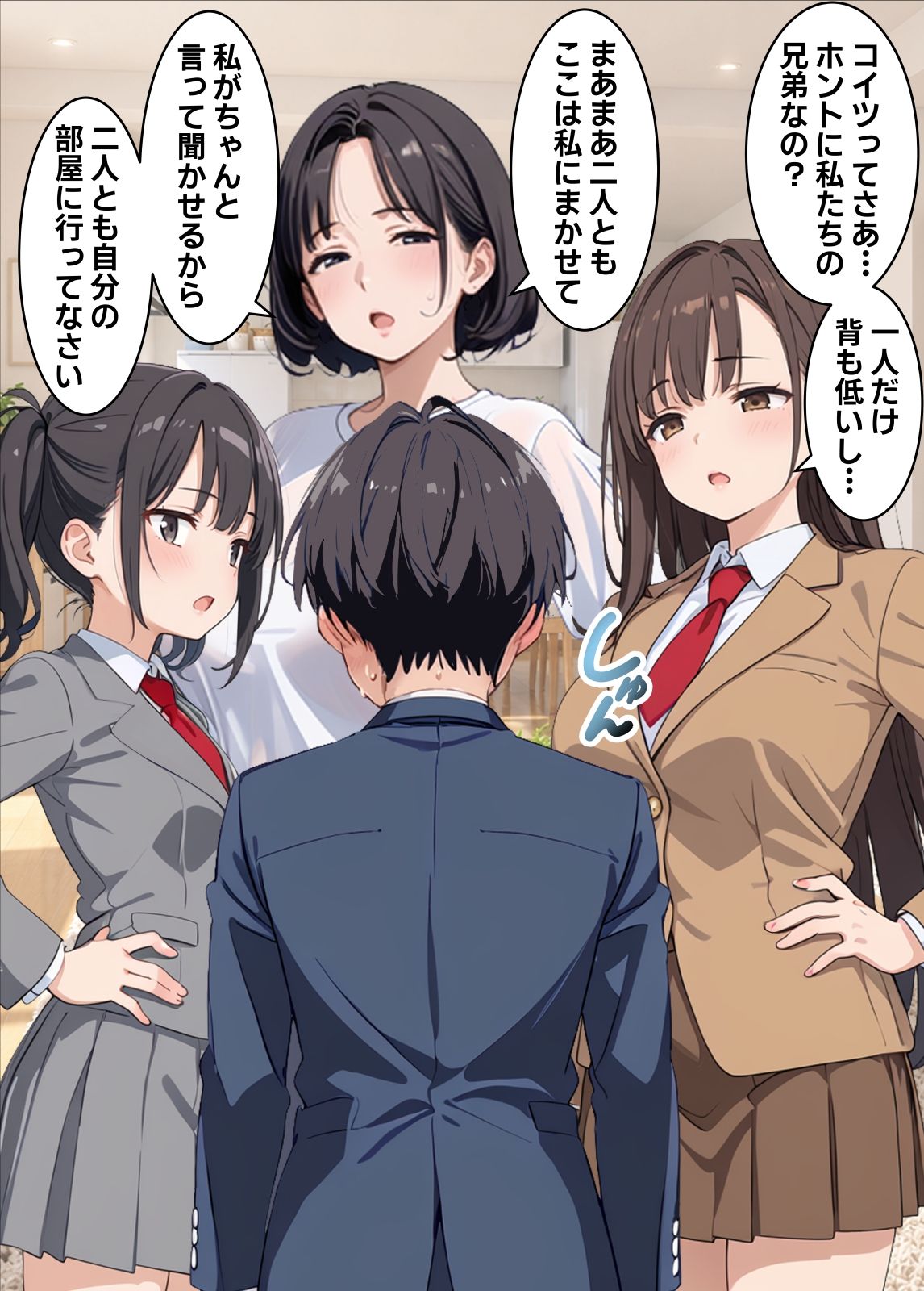 家族みんなで非モテの僕をバカにしてたのにデカチンでイカせてやったら立場が逆転したw サンプル1ページ目
