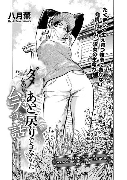 ダメなのに…あと戻りできなかったムラつき話 第3話 脇の若草物語